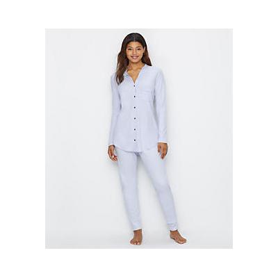 Hanro Pure Essence Knit Pajama Set - Womens - Blue Glow - XL