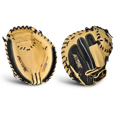 All Star Cm3000 Series Catchers Baseball Gloves Closed Tan/Black 35 Right Hand