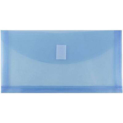 JAM PAPER Plastic Expansion Envelopes with Hook & Loop Closure - #10 Booklet Wallet - 5 1/4 x 10 wit