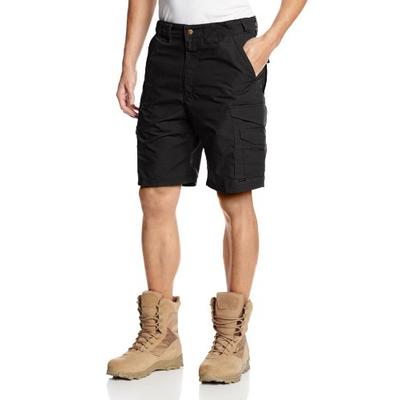 TRU-SPEC Men's 24-7 Polyester Cotton Rip Stop 9-Inch Shorts, Black, 32-Inch